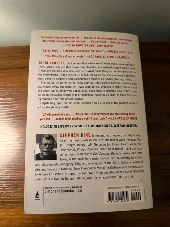 2016 IT by Stephen King Paperback - Picture 5 of 8